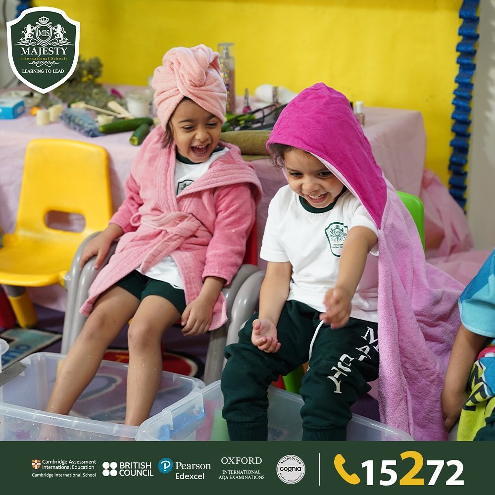 Skin care time for our little ones in Foundation Stage! They’re unwinding and pampering themselv